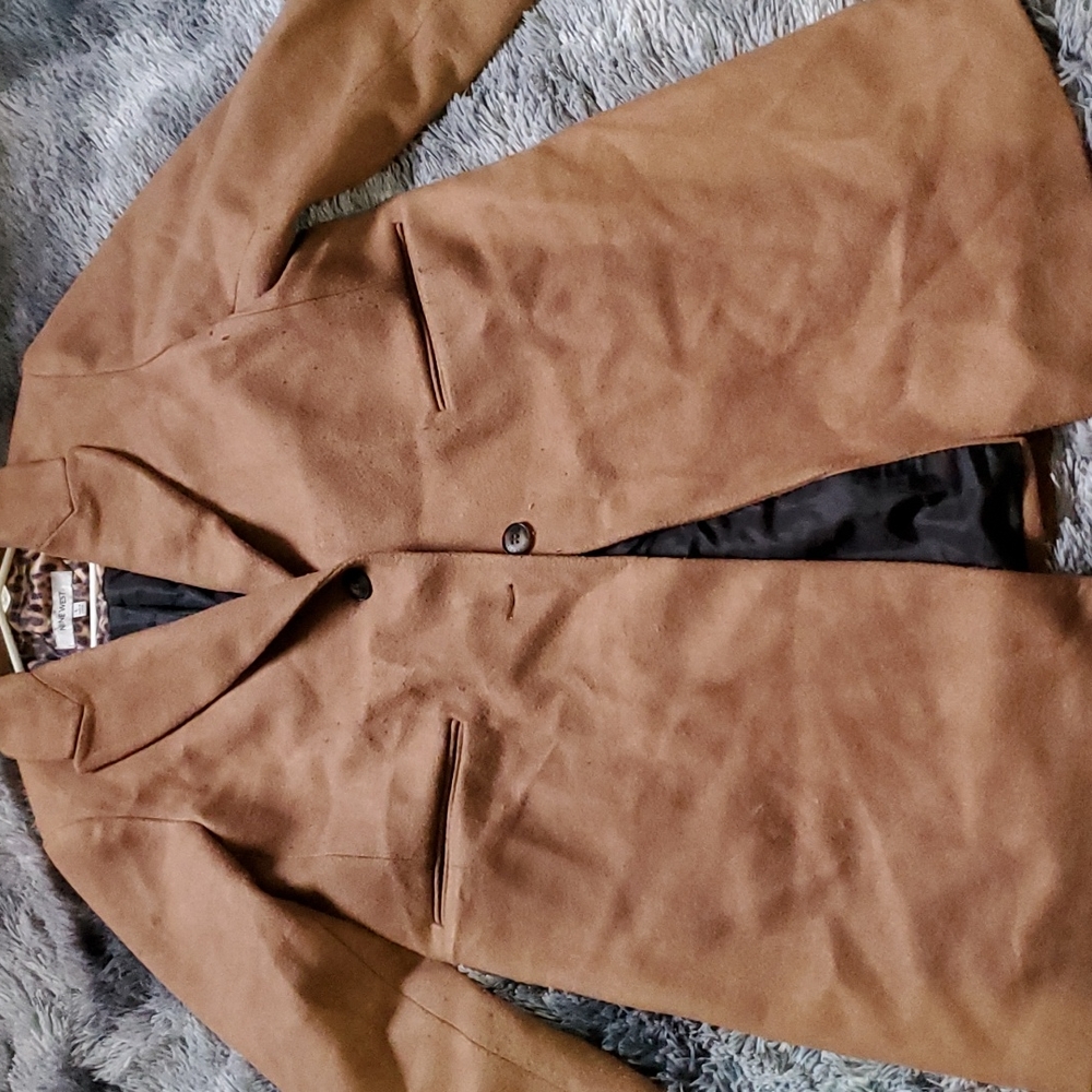 Nine West Women's Tan Mid Length Peacoat
